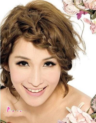 花样刘海编发打造可爱新娘发型乐清上班族婚嫁